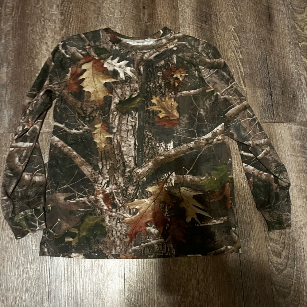 RedHead Brown and Green Long‎ Sleeve Camouflage Tee